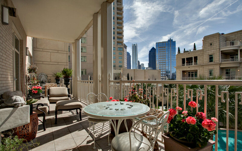 Balcony with City View — White, Serene