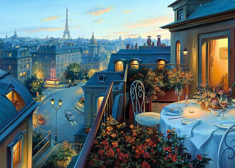 Balcony with Eiffel Tower View