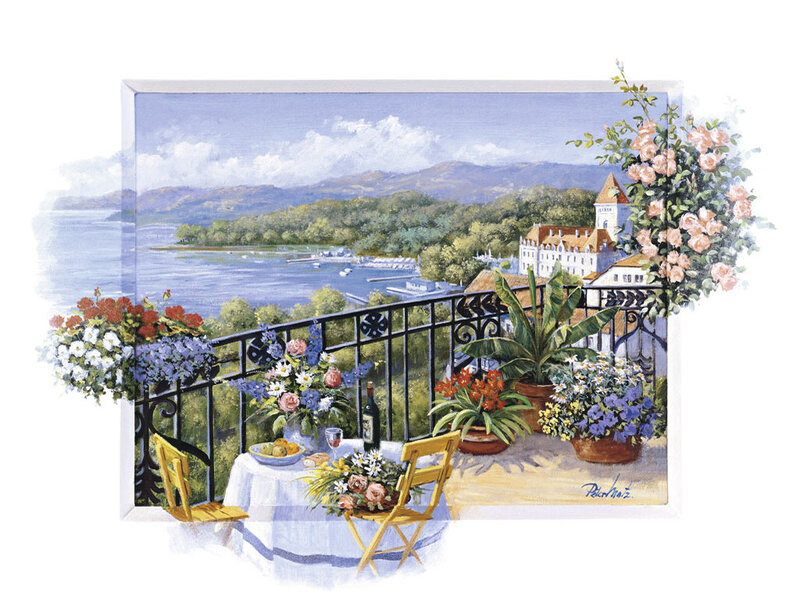 Balcony with Flowers
