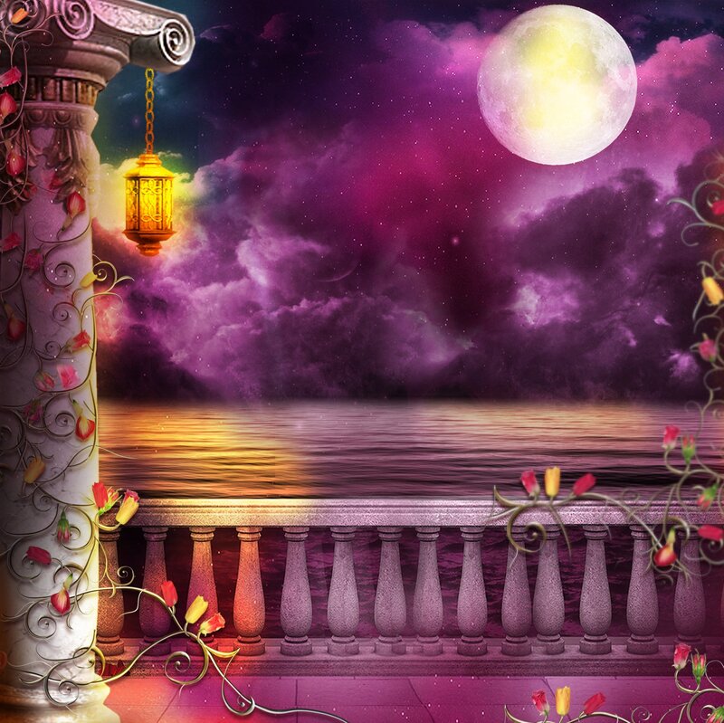 Balcony with Moonlit Sea