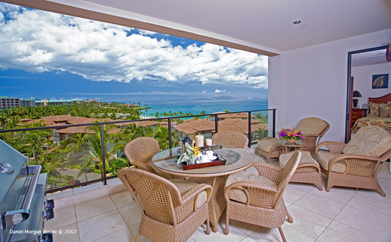 Balcony with Wicker Furniture