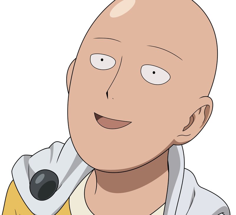 Bald Anime Character — Beige