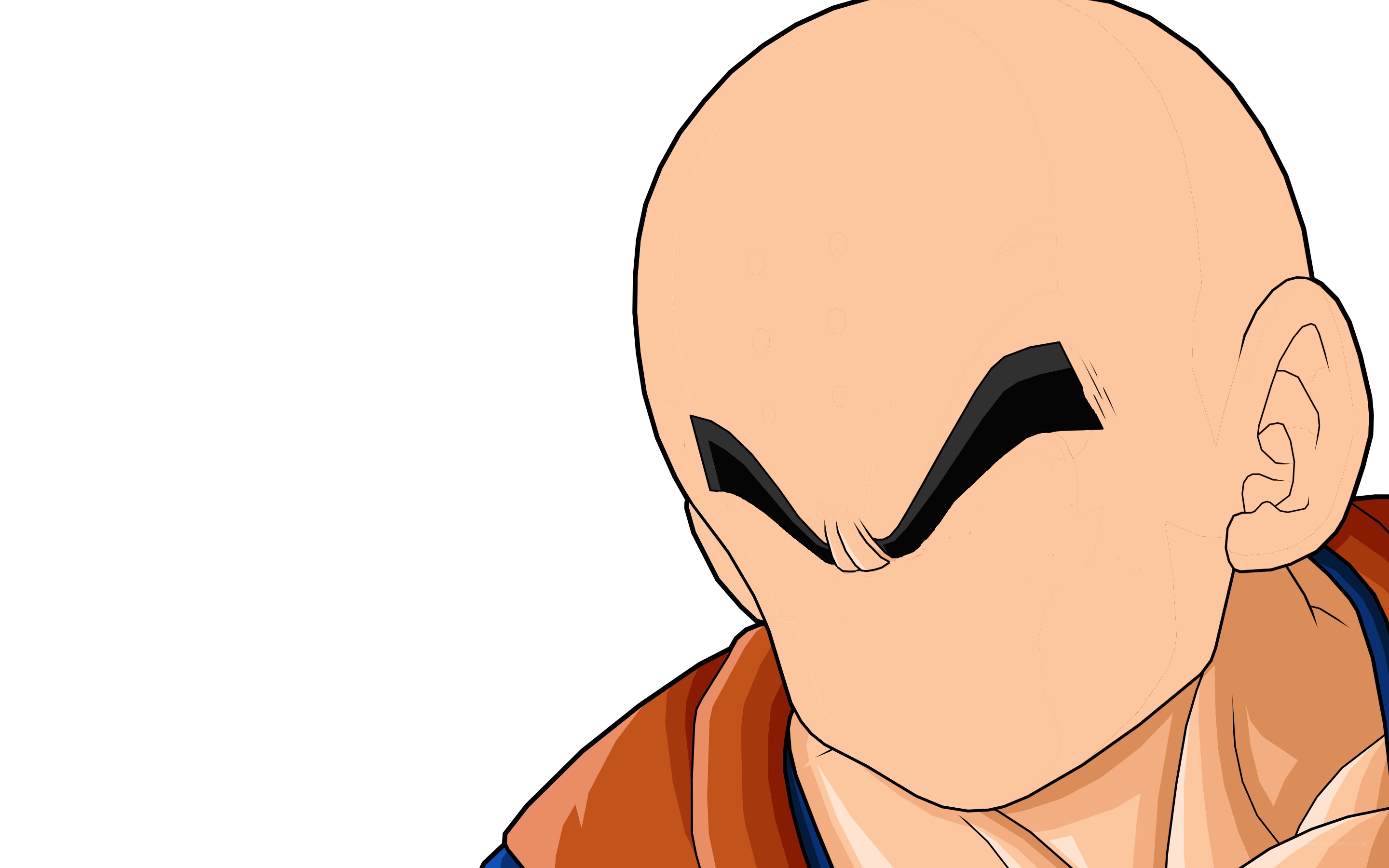 Bald anime character close-up