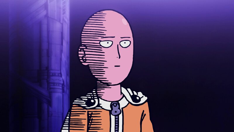Bald Anime Character — Purple