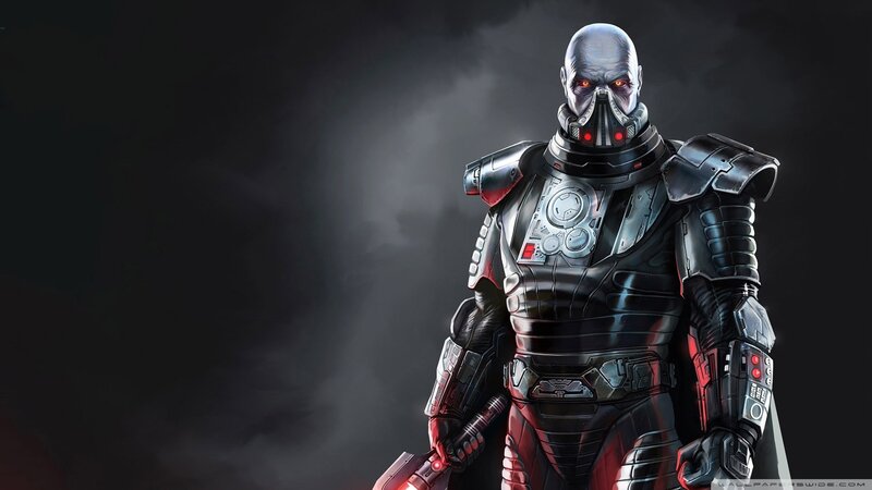 Bald Armored Figure — Black, Dramatic, Digital Art