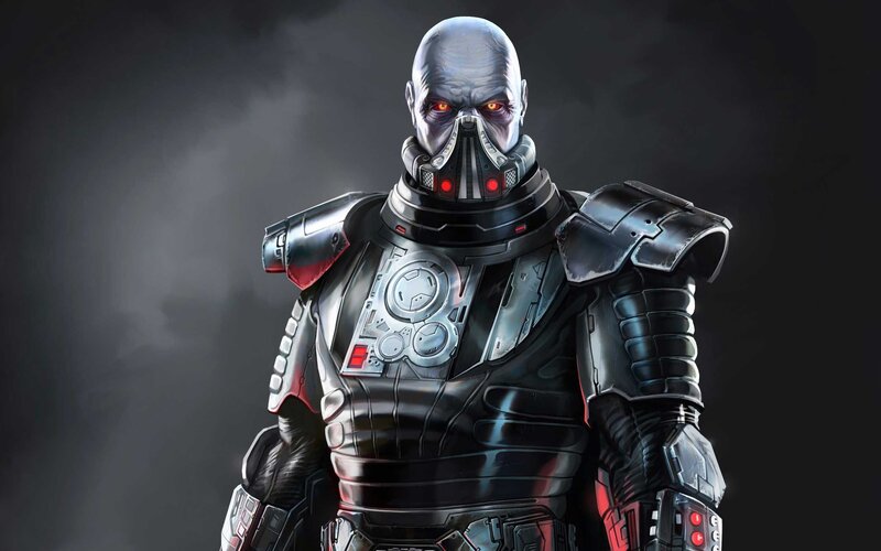 Bald Armored Figure — Black