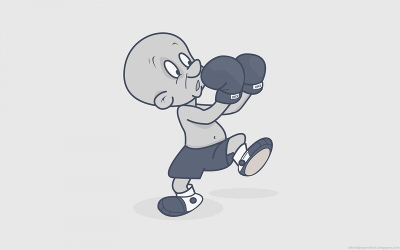 Bald Cartoon Boxer