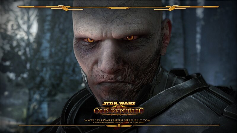 Bald Character with Orange Eyes
