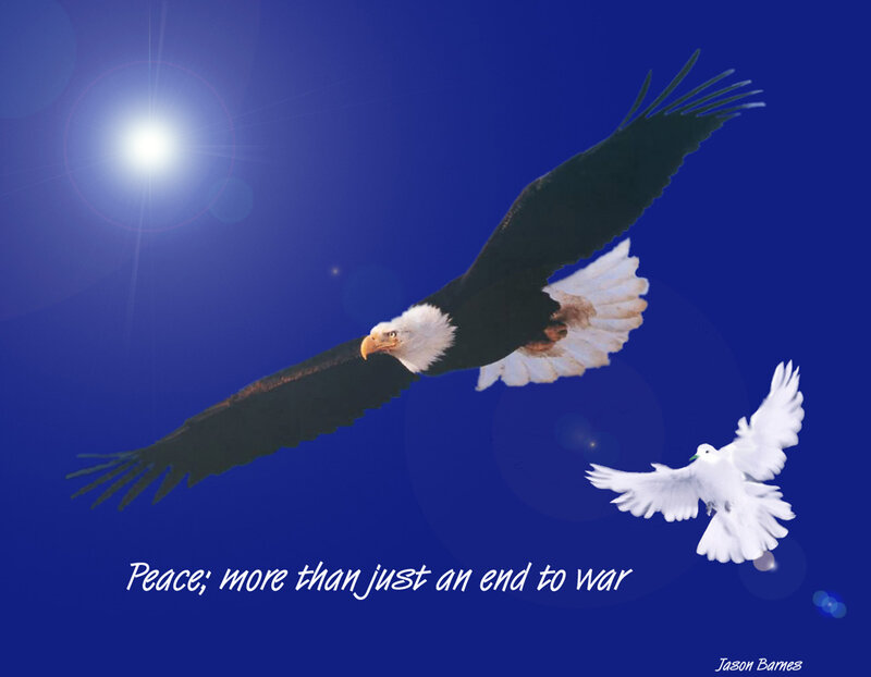 Bald Eagle and Dove