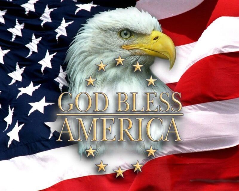Bald Eagle on Flag