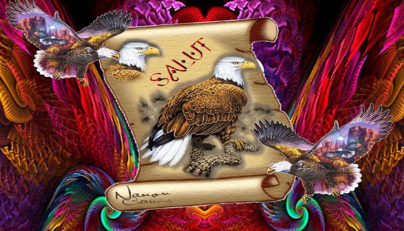 Bald Eagles on Scroll
