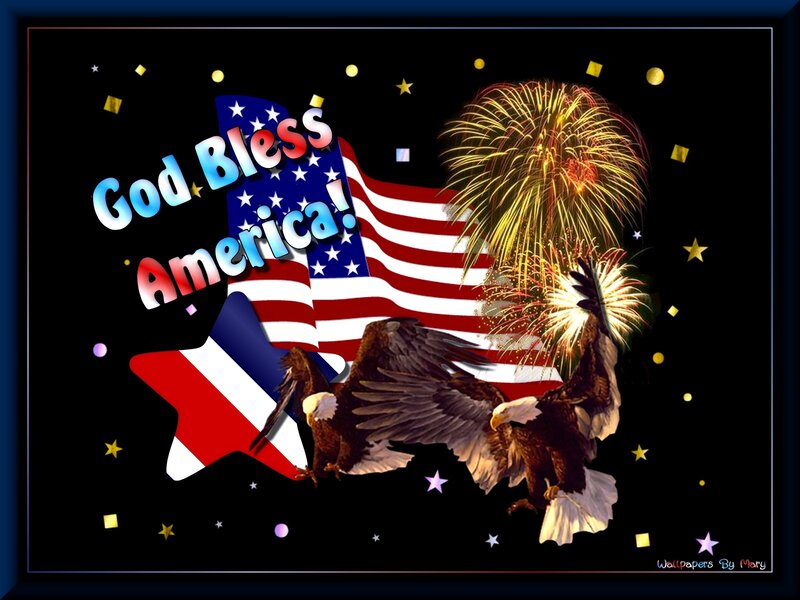 Bald Eagles with Fireworks