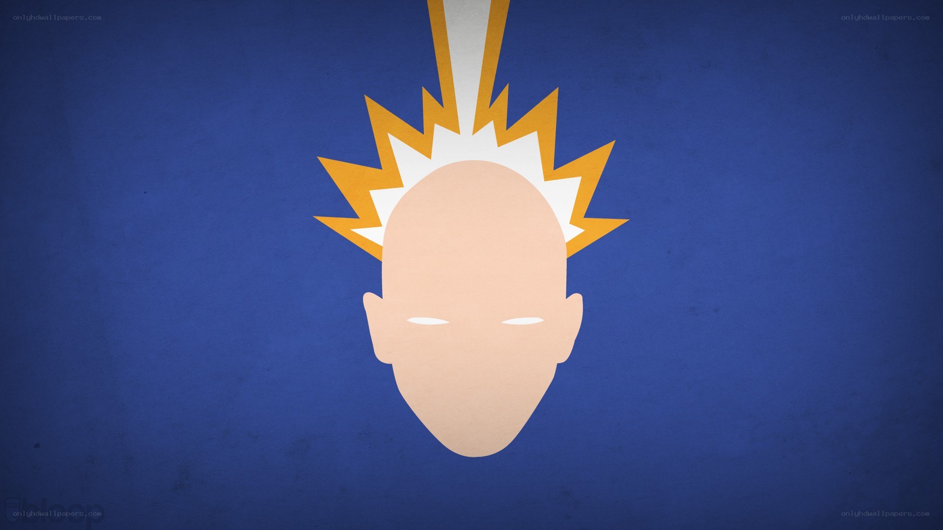 Bald head with lightning hair