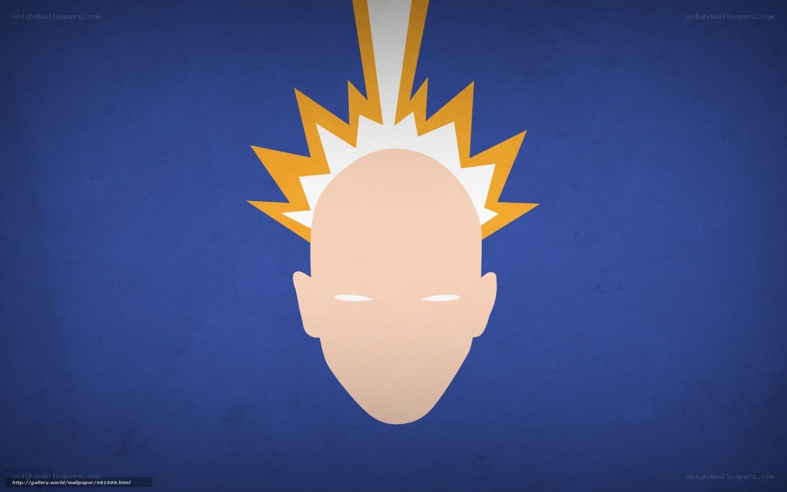 Bald head with lightning hair