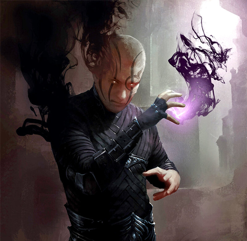 Bald Man Casting Spell