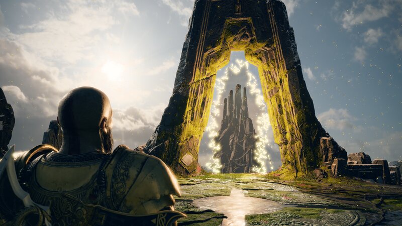 Bald Man in Armor — Green, Dramatic