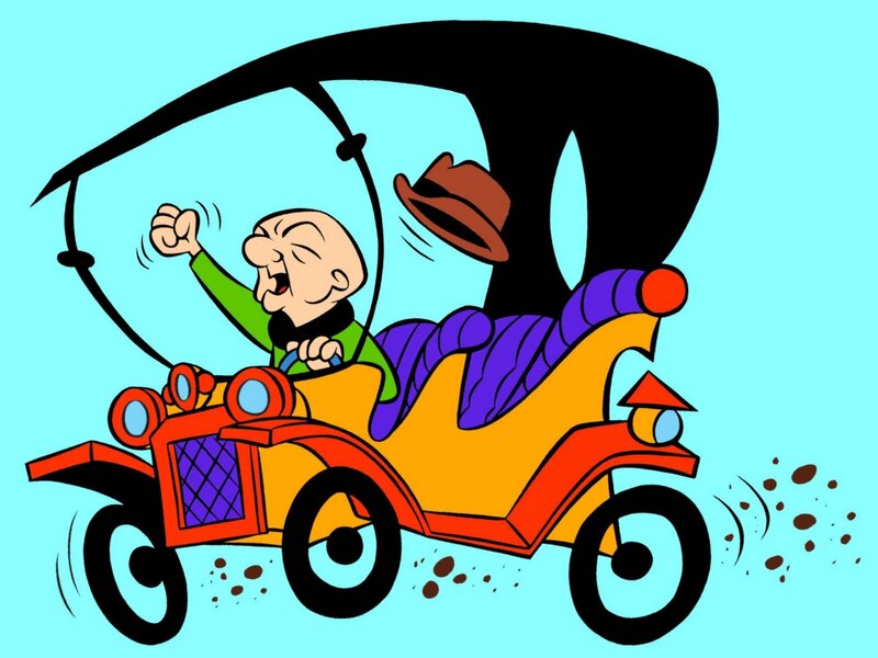 Bald Man in Car