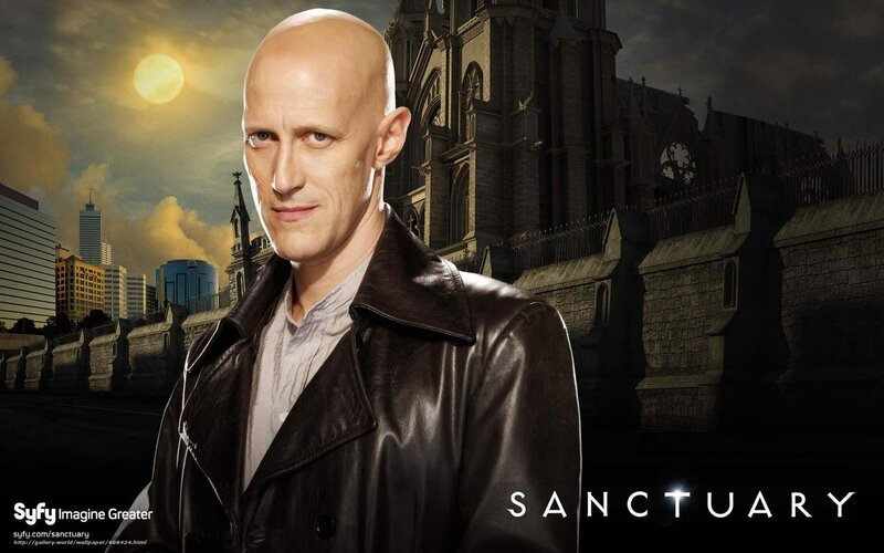 Bald Man in Leather Jacket — Black, Dramatic
