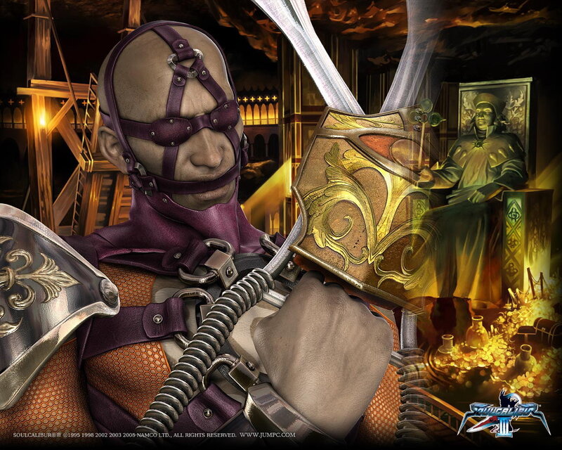 Bald Man in Purple Harness