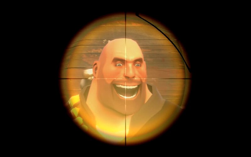 Bald Man in Scope