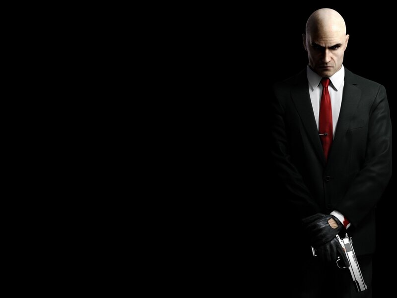 Bald Man in Suit — Black, Dark, Serious, 3d Render