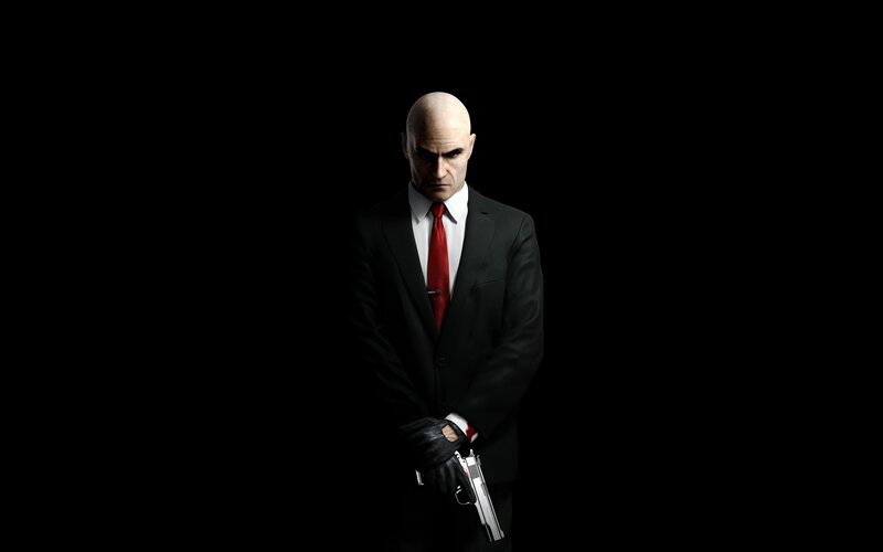 Bald Man in Suit — Black, Dark, Serious, 3d Render, Tie