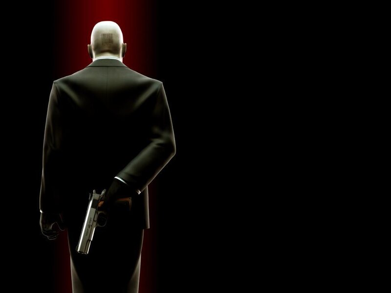 Bald Man in Suit — Black, Dramatic, 3d Render, Gun, Red Light