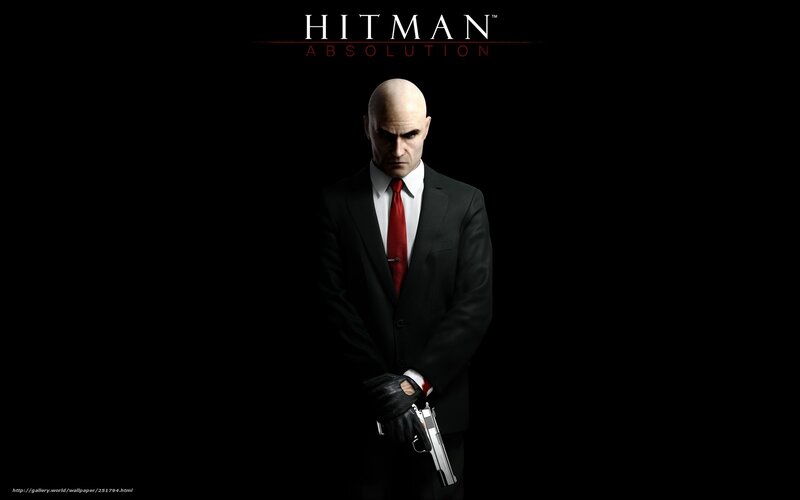 Bald Man in Suit — Black, Dramatic, Digital Art, Red Tie