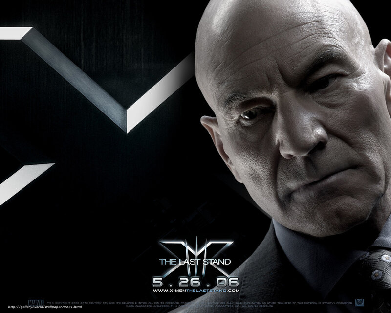Bald Man in Suit — Black, Dramatic, Photograph, X-men Logo