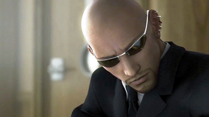 Bald Man in Suit — Black, Serious, 3d Render