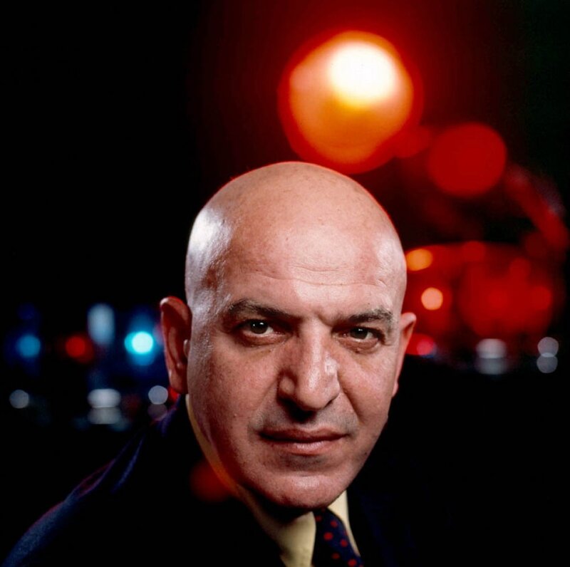 Bald Man in Suit — Black, Serious