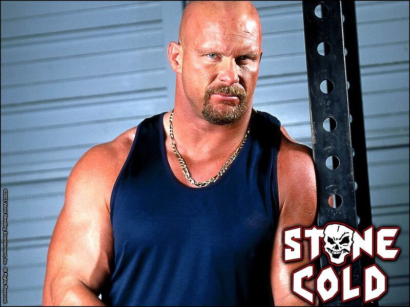 Bald Man in Tank Top — Blue, Intense