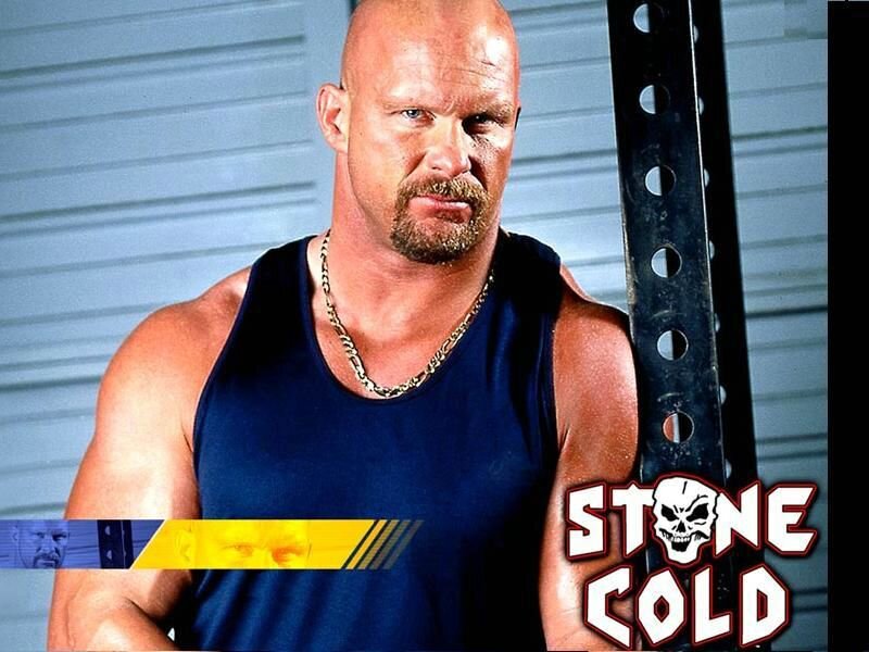 Bald Man in Tank Top — Blue