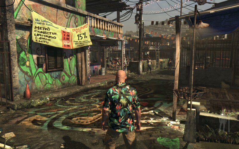 Bald man in tropical shirt