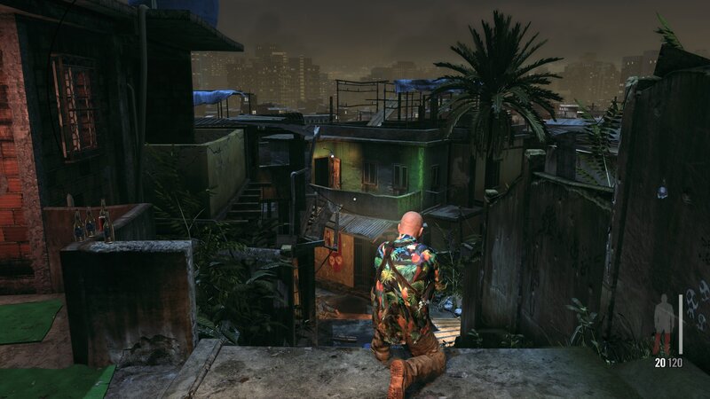 Bald Man in Tropical Shirt — Green