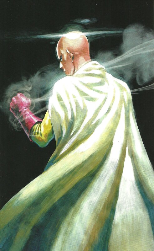 Bald Man in White Cloak — Dramatic