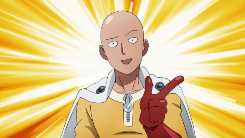 Bald Man Making Peace Sign