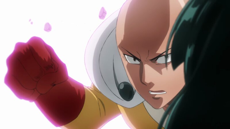 Bald Man Punching — White