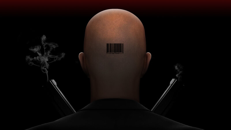 Bald Man with Barcode — Black