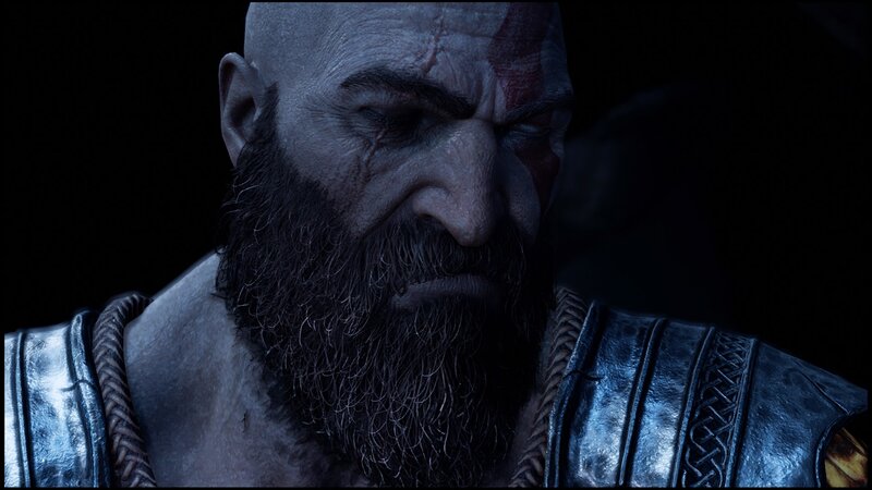 Bald Man with Beard — Black, Dramatic, 3d Render