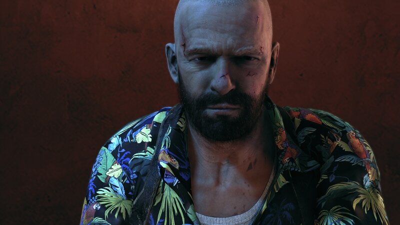 Bald Man with Beard — Black, Serious, 3d Render