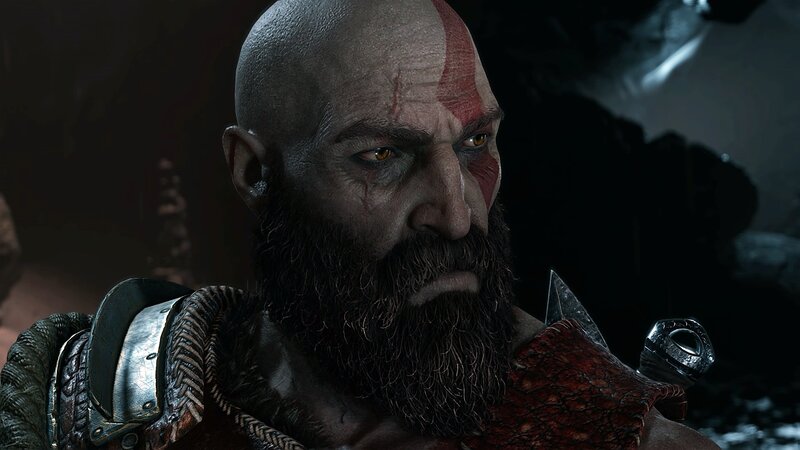 Bald Man with Beard — Brown, Serious
