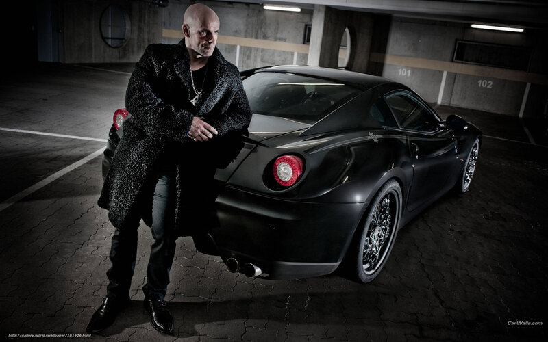 Bald Man with Car — Black