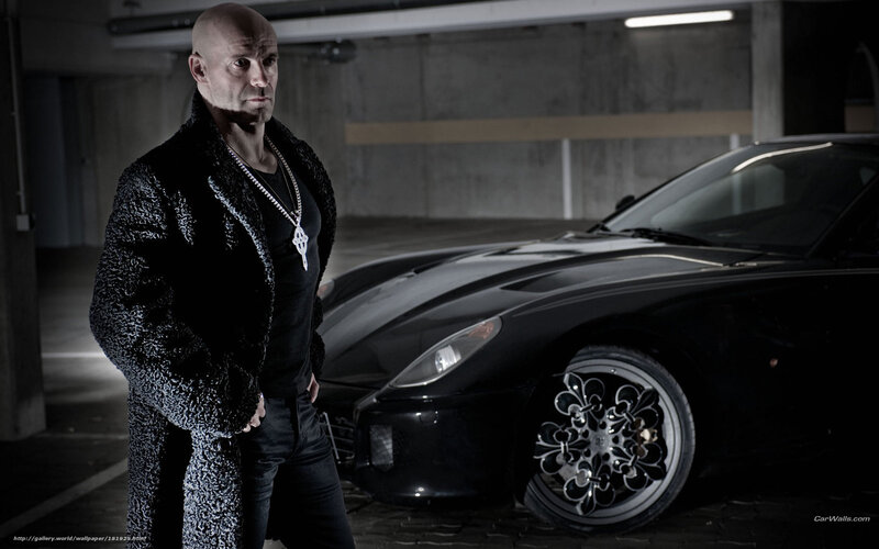 Bald Man with Car