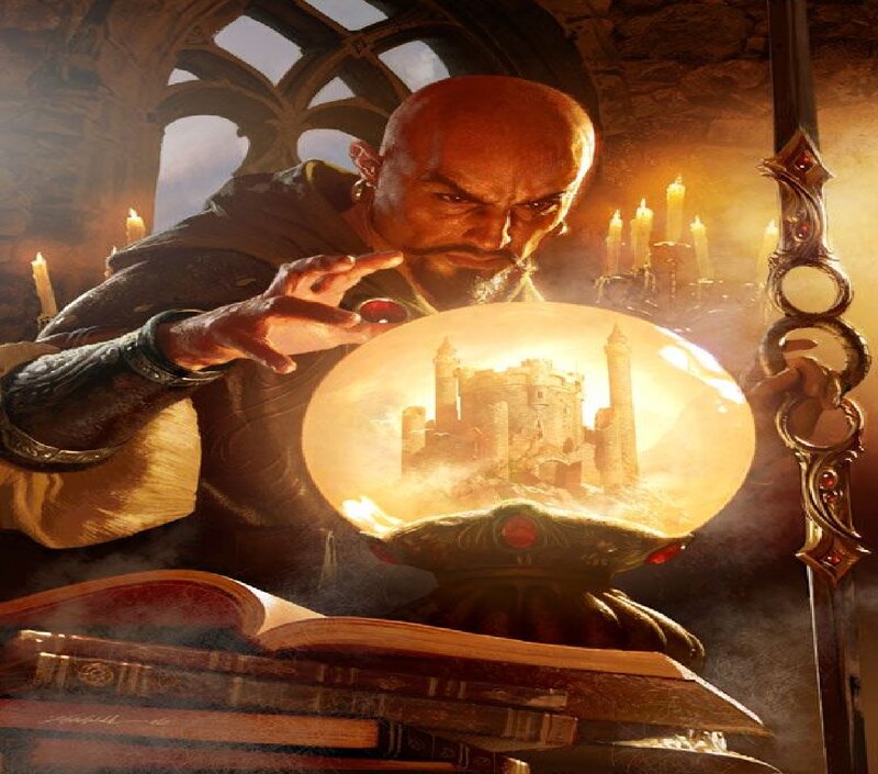 Bald Man with Crystal Ball