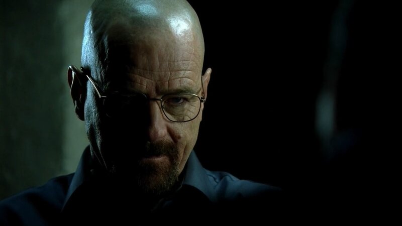 Bald Man with Glasses — Black, Dramatic, Photograph