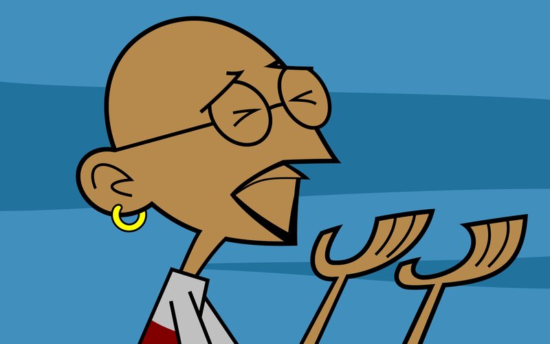 Bald Man with Glasses — Blue, Neutral