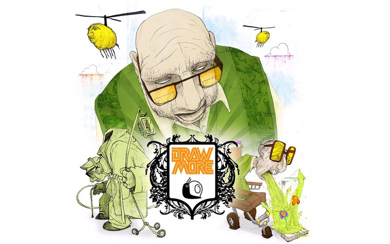 Bald Man with Glasses — Green