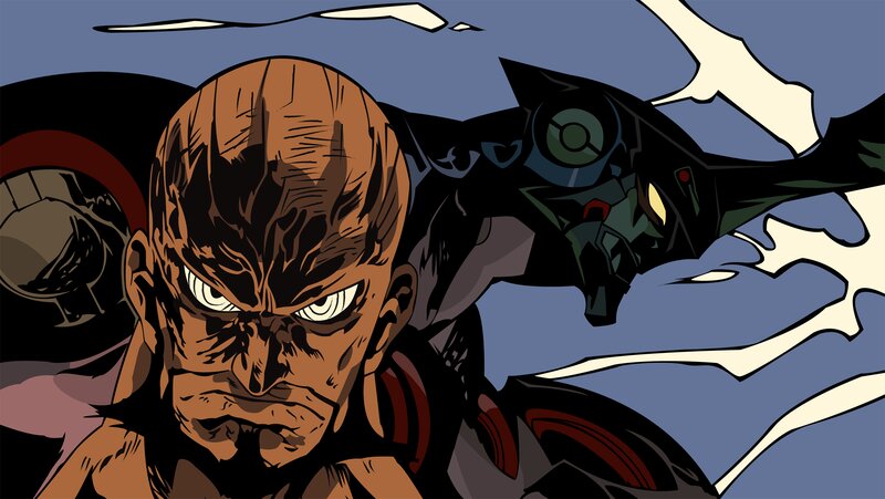 Bald Man with Glowing Eyes — Brown