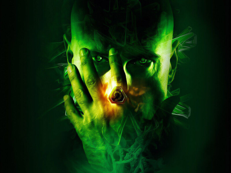 Bald Man with Glowing Hand
